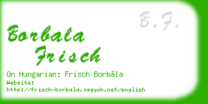 borbala frisch business card